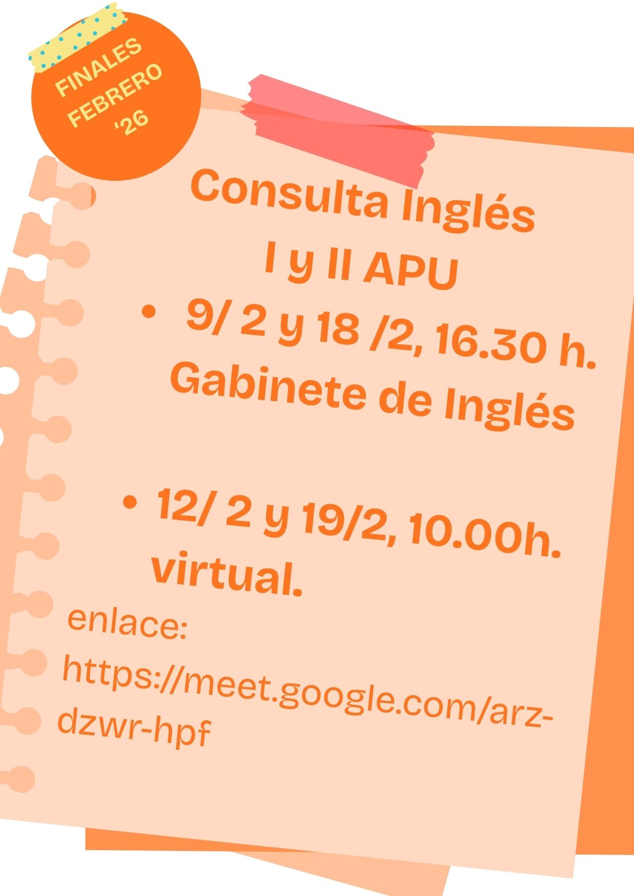 Curso: Inglés II APU San Salvador de Jujuy